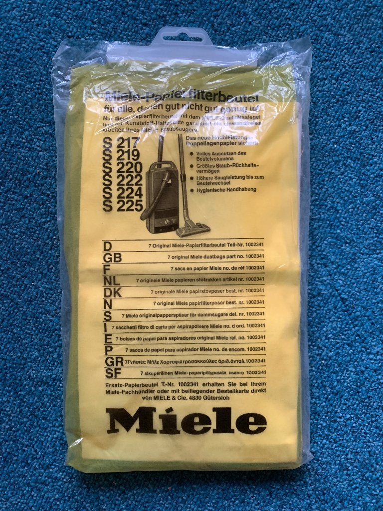 2pakken Miele Stofzuigerzakken S217 S219 S220 S222 S224 S225, Witgoed en Apparatuur, Ophalen of Verzenden, Nieuw, Overige typen