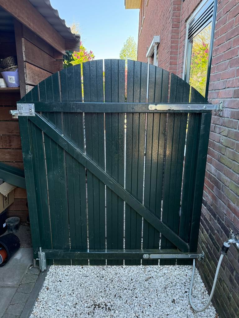 Tuinpoort poort hek hardhout hout, Tuin en Terras, Ophalen, Minder dan 3 meter, Hout, 1 tot 2 meter