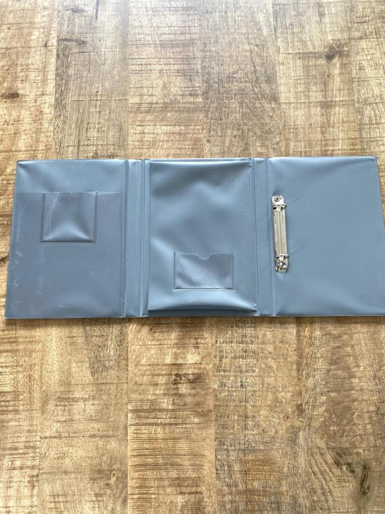 Grijs condoleance 3 luik met ringband boek, Ophalen of Verzenden, Nieuw