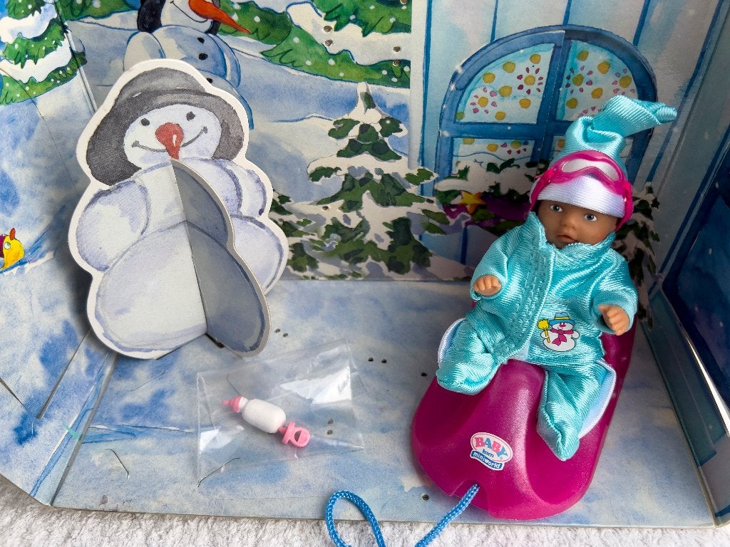 Mini baby born popje op mini baby born slee, Kinderen en Baby's, Speelgoed | Poppen, Ophalen of Verzenden, Zo goed als nieuw, Overige typen