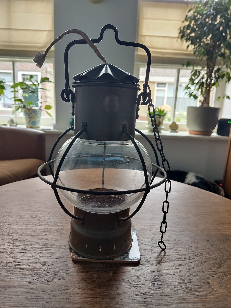 Scheepslamp hanglamp koper, Ophalen of Verzenden, Glas, Scheeps