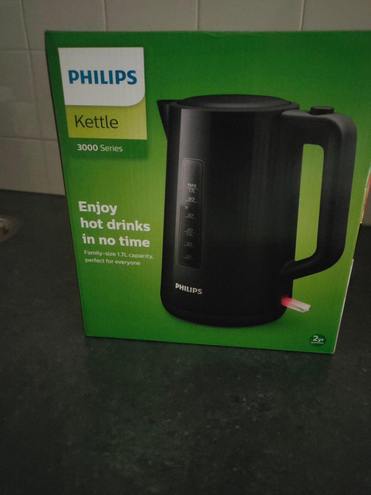 Philips Waterkoker 3000 Serie - 1.7L inhoud, 1 tot 2 liter, Ophalen, Nieuw, Draadloos