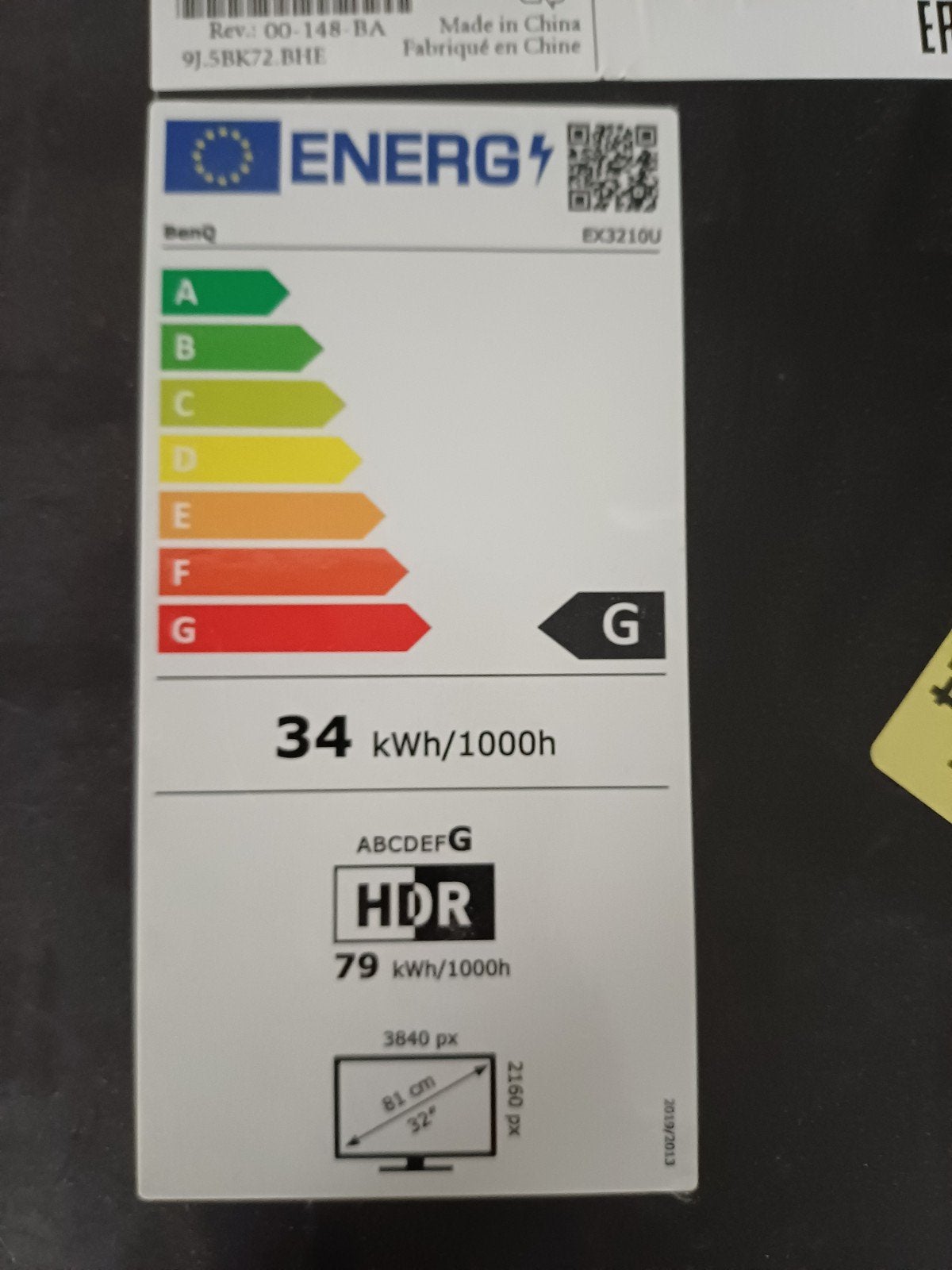 Foto 5 van BenQ 4K Ultra HD gaming monitor 144Hz Mobiuz EX3210U