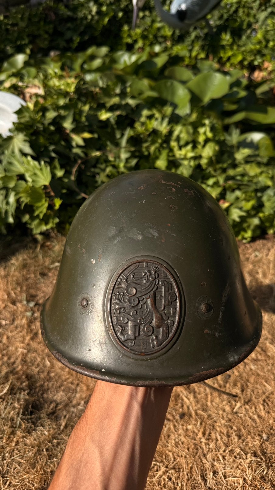 Onverprutste Nederlandse M27 helm mobilisatie 1940, Ophalen of Verzenden, Landmacht, Nederland, Helm of Baret