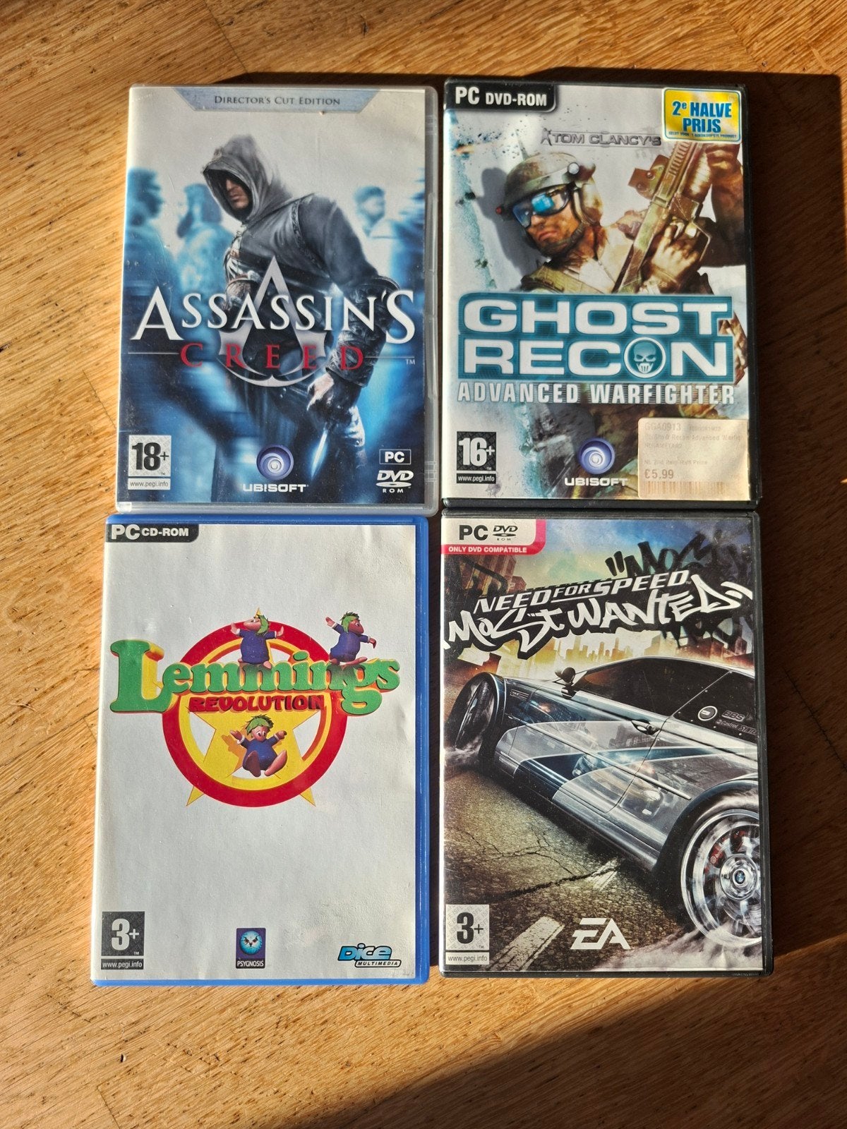 PCGames:Assassin's Creed Ghost Recon Lemmings Need for Speed, Avontuur en Actie, Gebruikt, Vanaf 18 jaar, 1 speler