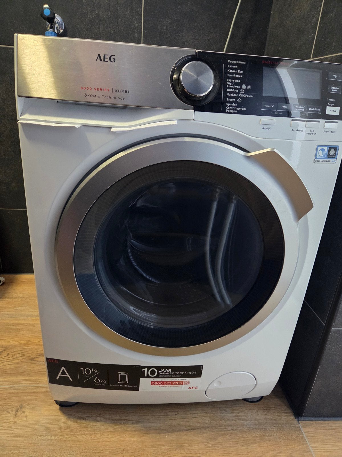 AEG 8000 Serie KOMBİ ÖKOMix Wasmachine 10kg, Witgoed en Apparatuur, Wasmachines, Ophalen, 1200 tot 1600 toeren, Gebruikt, 10 kg of meer