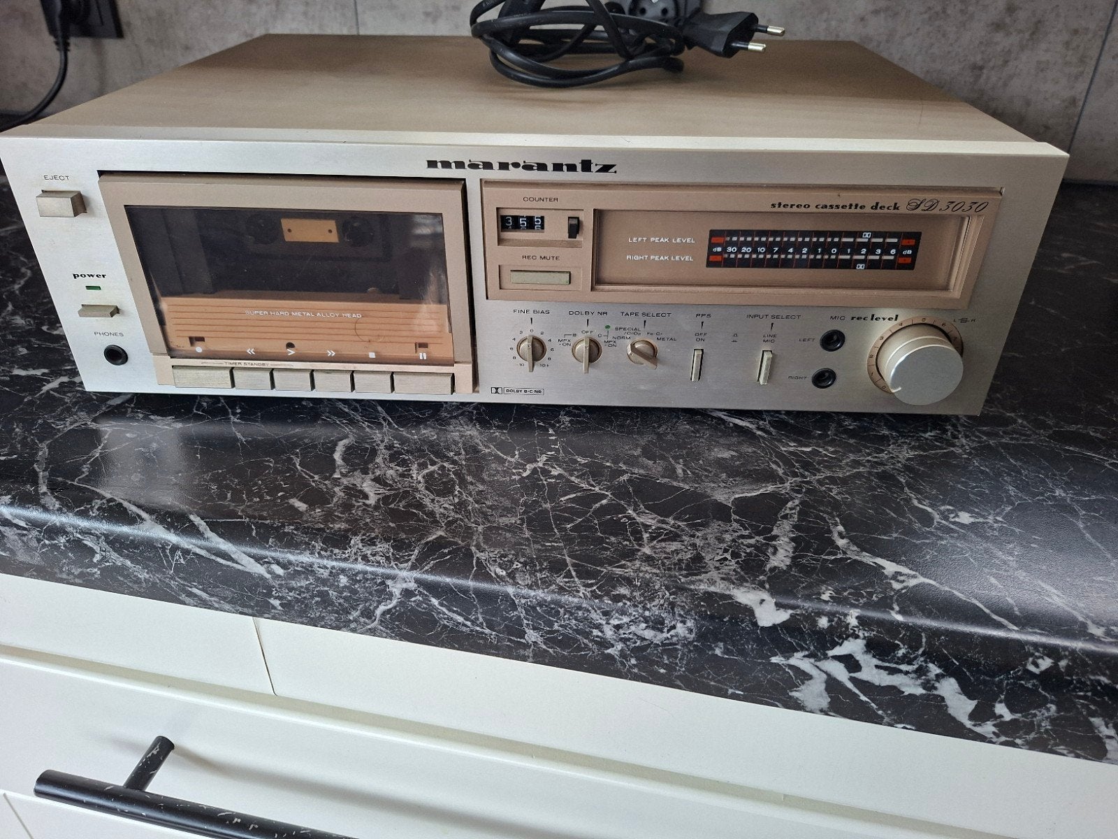 Marantz SD-3030 Cassettedeck - Defect / opknapper, Ophalen of Verzenden, Enkel, Marantz, Tiptoetsen