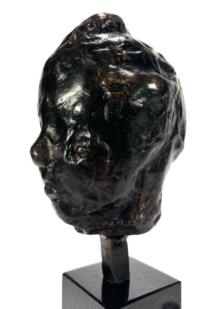 68. Bronzen beeld naar Edgar Degas - kinderhoofd, Antiek en Kunst, Kunst | Beelden en Houtsnijwerken, Ophalen of Verzenden