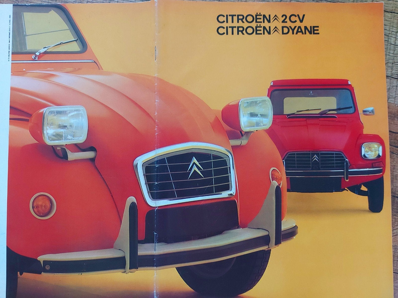 1974 Citroën 2CV eend & Dyane folder, Ophalen of Verzenden, Zo goed als nieuw, Citroën