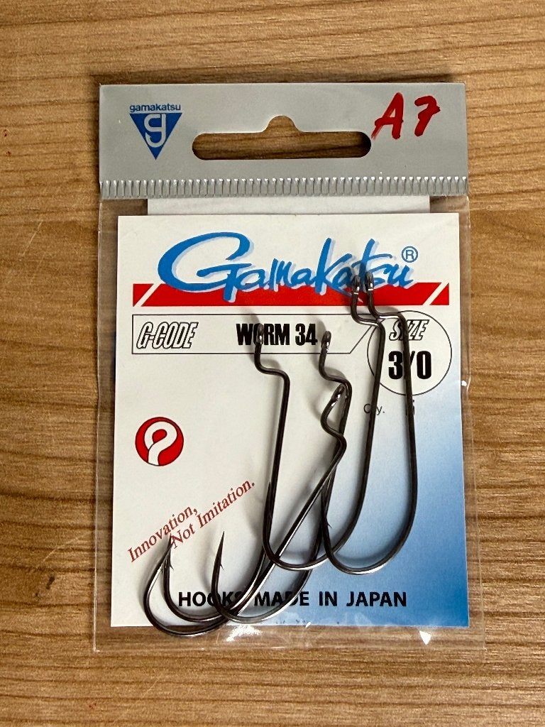 Gamakatsu G-Code Worm 34 haken – maat 3/0, Watersport en Boten, Haak, Nieuw, Ophalen of Verzenden, E