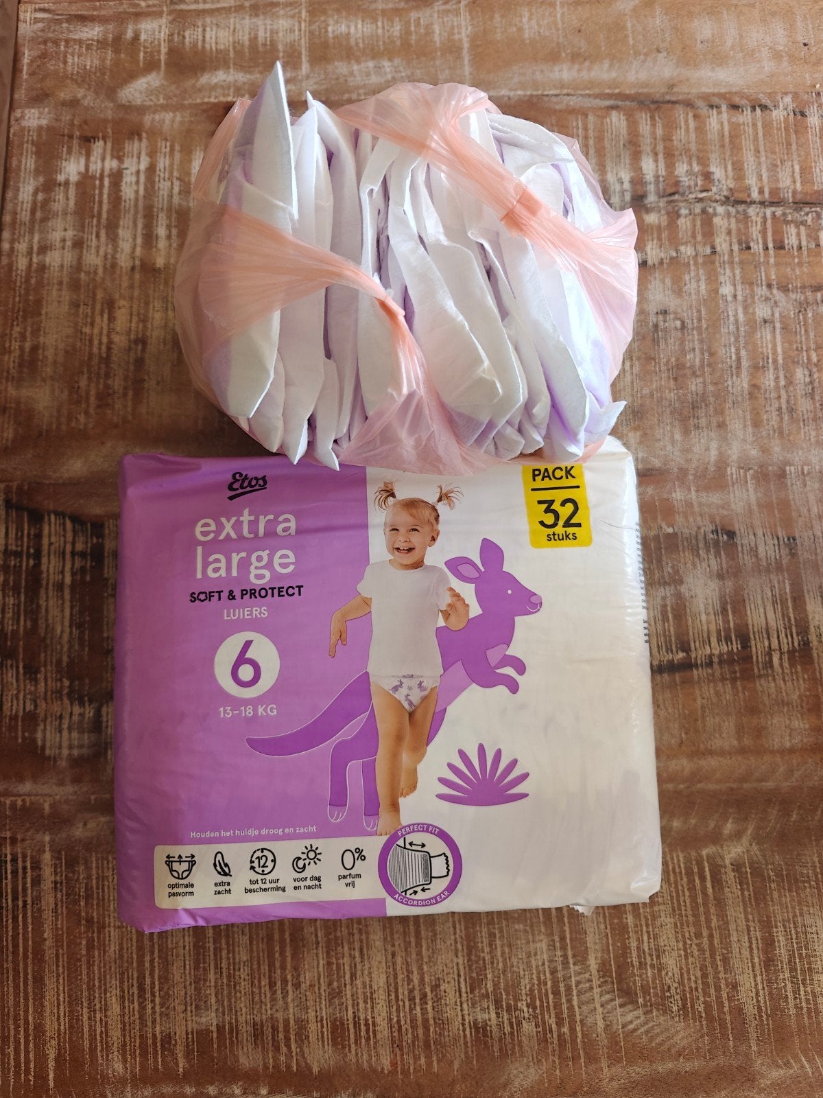Etos Extra Large Luiers Maat 6 (13-18 kg) - Nieuw Pak, Ophalen, Nieuw