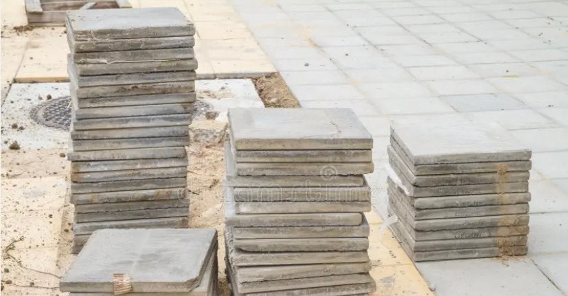 Gezocht ongeveer 150 trottiortegels betontegels  30x30, Tuin en Terras, Ophalen, Beton, Terrastegels