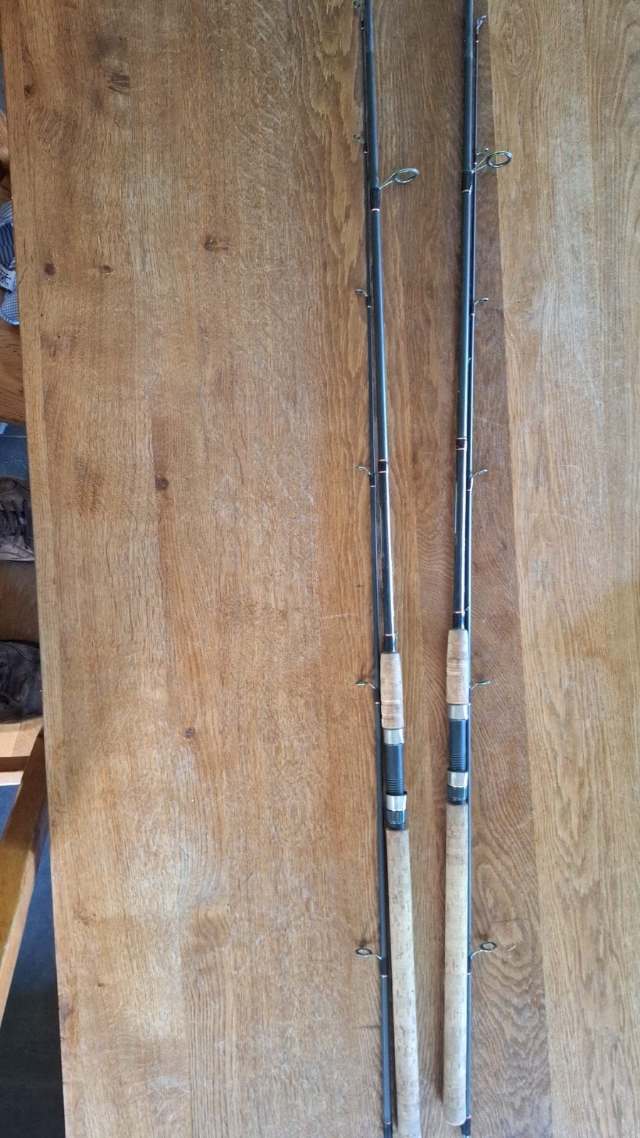 2 x spinhengel, Watersport en Boten, Hengelsport | Vliegvissen, Ophalen, Zo goed als nieuw, Werphengel