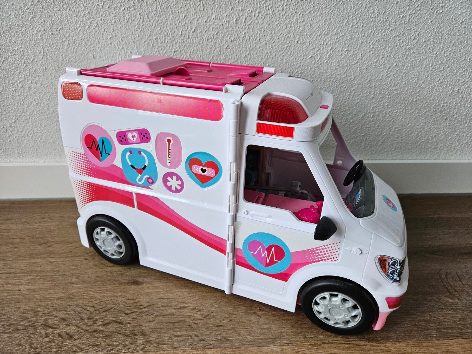 Barbie ambulance speelset incl. licht en geluid Mattel, Ophalen, Gebruikt