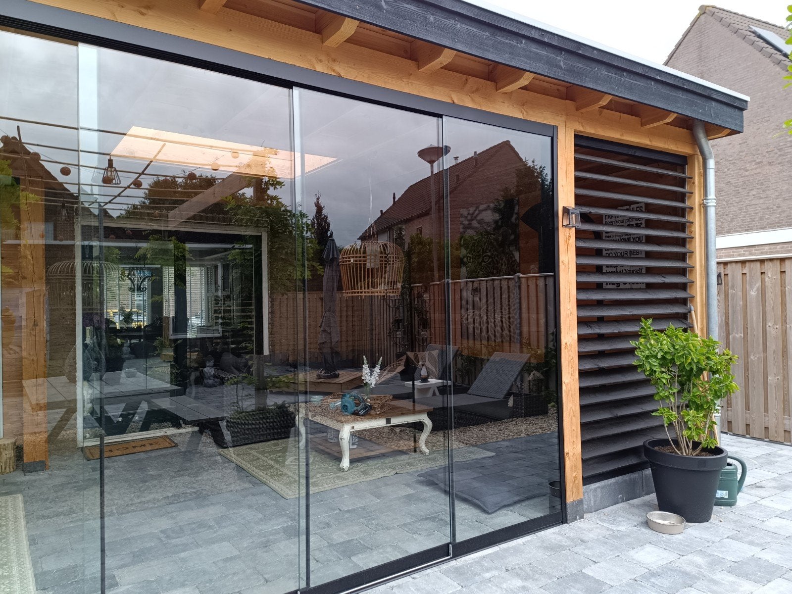 Glas schuifwanden incl. montage € 350,-, Ophalen of Verzenden, 160 cm of meer, Glasplaat, 160 cm of meer