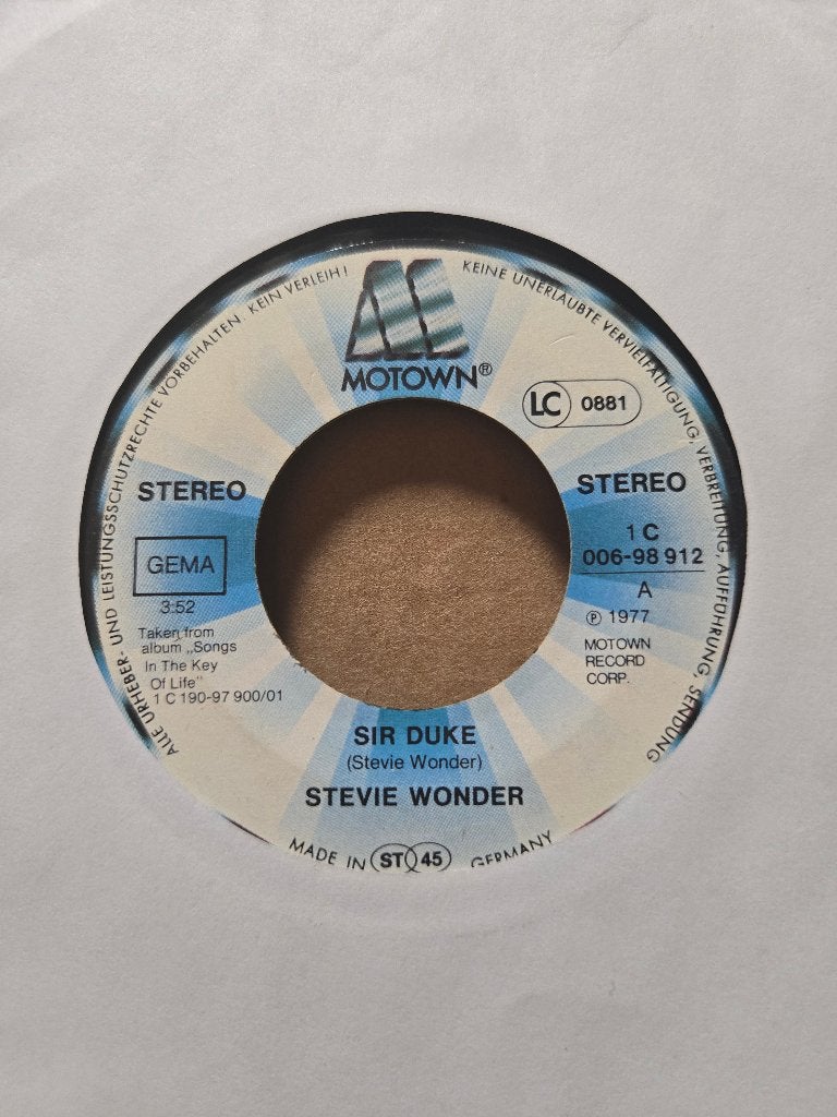 Stevie Wonder - Sir Duke, Cd's en Dvd's, Vinyl Singles, Gebruikt, 7 inch, Ophalen of Verzenden, Pop