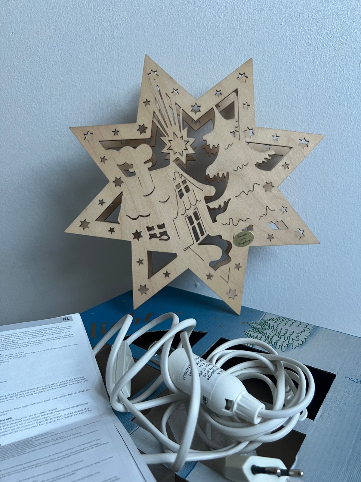 Handmade wooden light, Ophalen of Verzenden, Nieuw