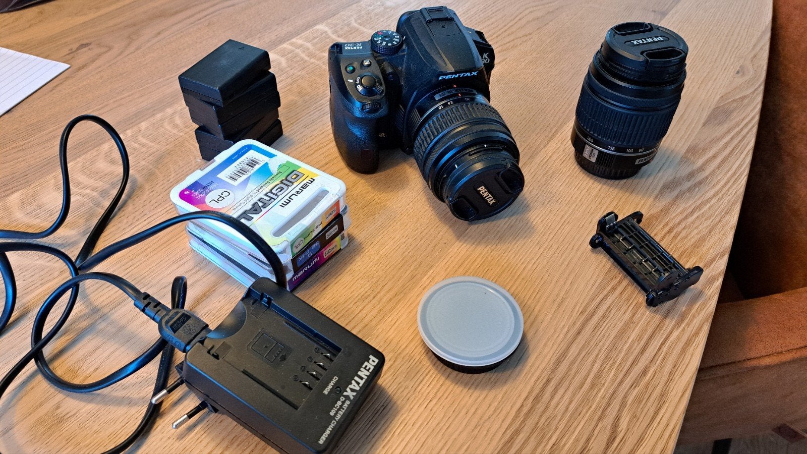 Pentax K-30 spiegelreflexcamera met 18-55mm en 50-200mm lens, Audio, Tv en Foto, Fotocamera's Digitaal, Gebruikt, Spiegelreflex