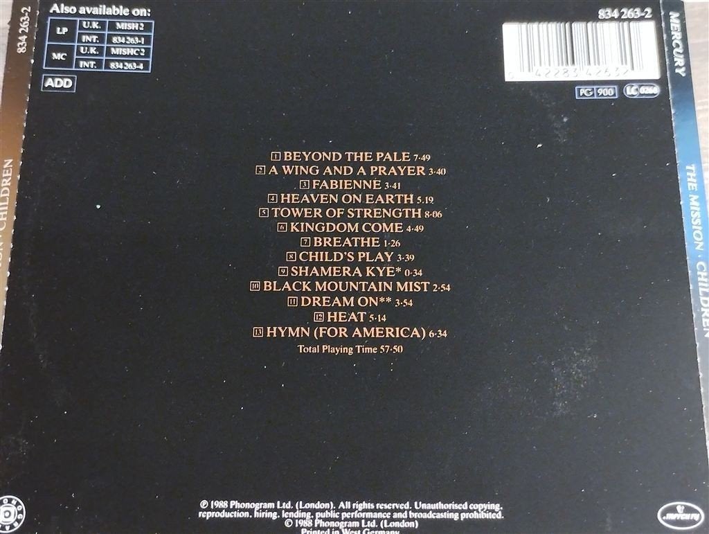 The Mission - Children, Ophalen of Verzenden, Zo goed als nieuw, Poprock