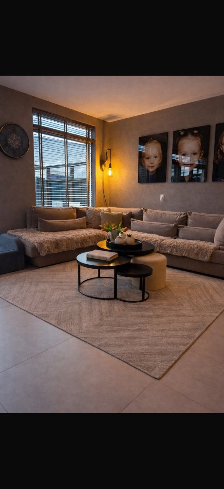 Set van 2 Mango Houten Salontafels - Zwart, Huis en Inrichting, Tafels | Salontafels, Ophalen, Gebruikt, Rond, 50 tot 100 cm