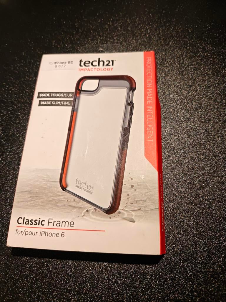 Tech21 Classic Frame Hoesje voor iPhone 6/7/8/SE (2020/2022), Overige merken, IPhone SE (2022), Nieuw, Hoesje of Tasje