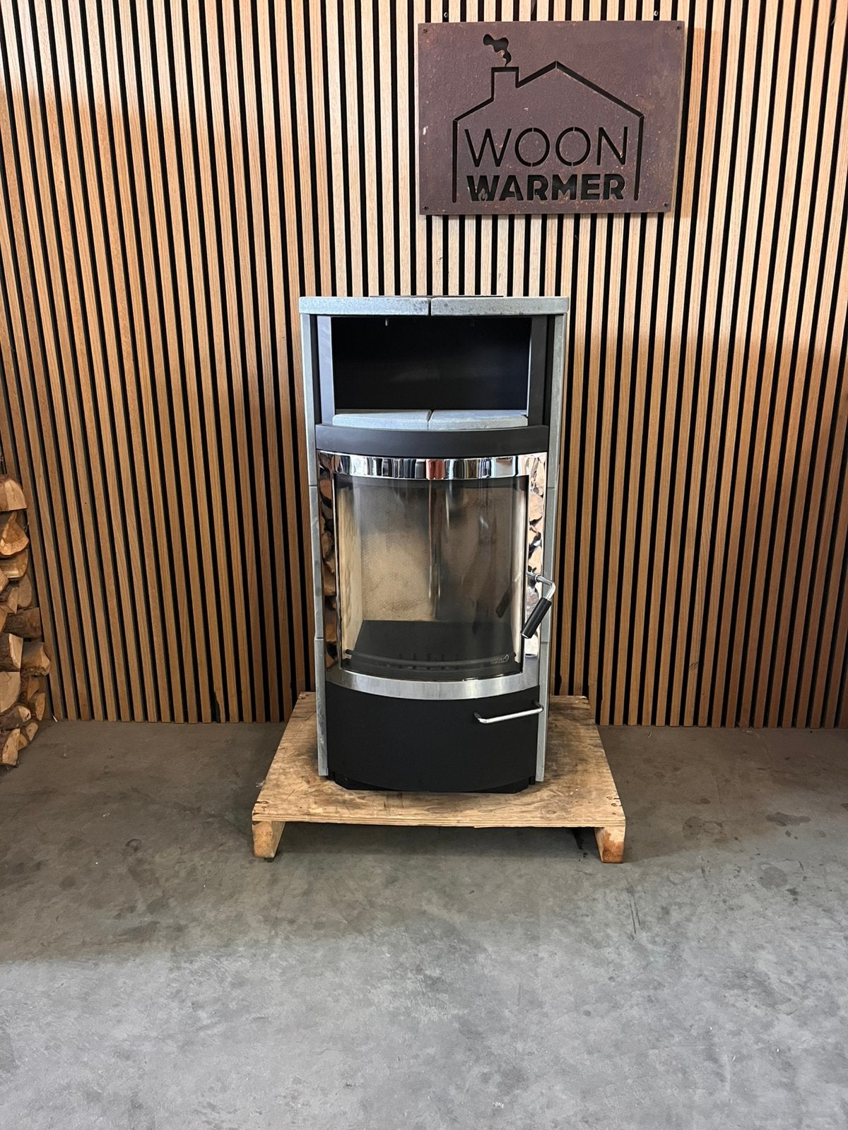 26088 Speksteenkachel Hark 7kw, Ophalen, Info@woonwarmer.nl, Gebruikt, Houtkachel