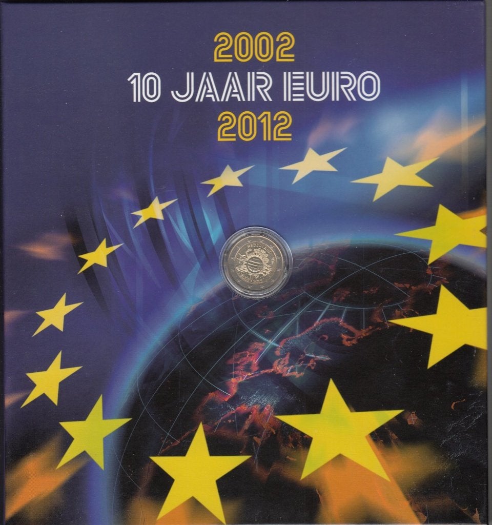 Persoonlijke zegels 10 Jaar Euro 2012 velletje en € 2 munt, Postzegels en Munten, Ophalen of Verzenden, Overige landen, 2 euro