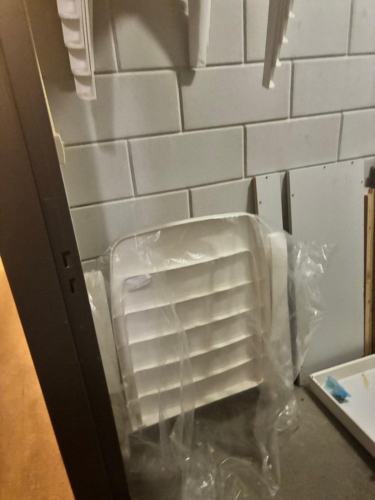 6 Stapelbare stoelen en 1 ligstoel, Ophalen, Gebruikt, Kunststof, Stapelbaar