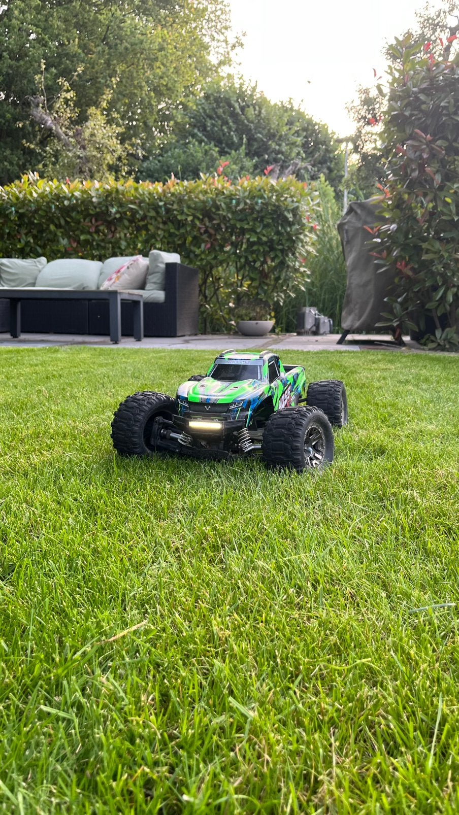 Traxxas Hoss 4x4 VXL - Groen, Hobby en Vrije tijd, Elektro, Gebruikt, Auto offroad, Ophalen of Verzenden