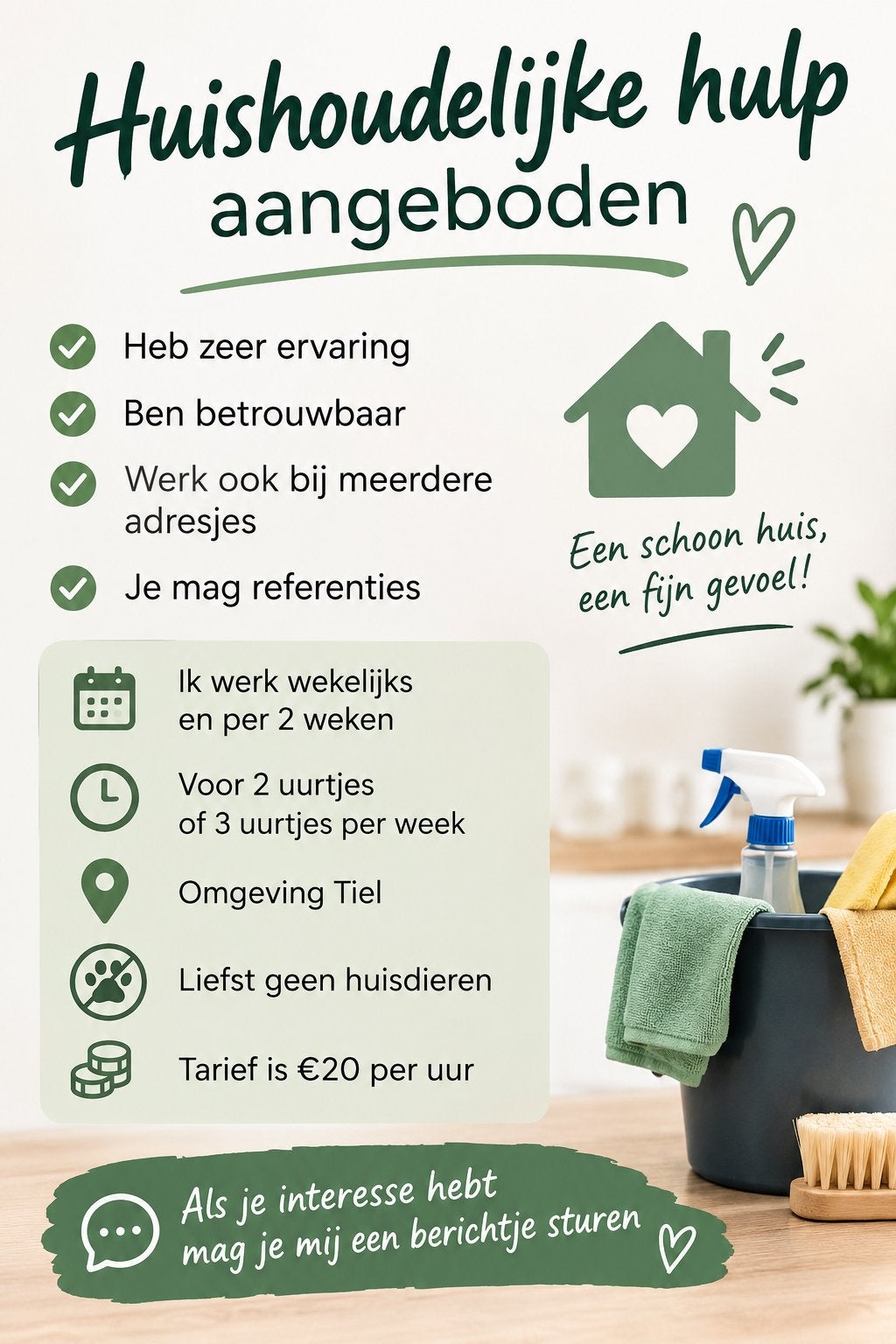 Huishoudelijke hulp aangeboden, Vacatures, Overige vormen