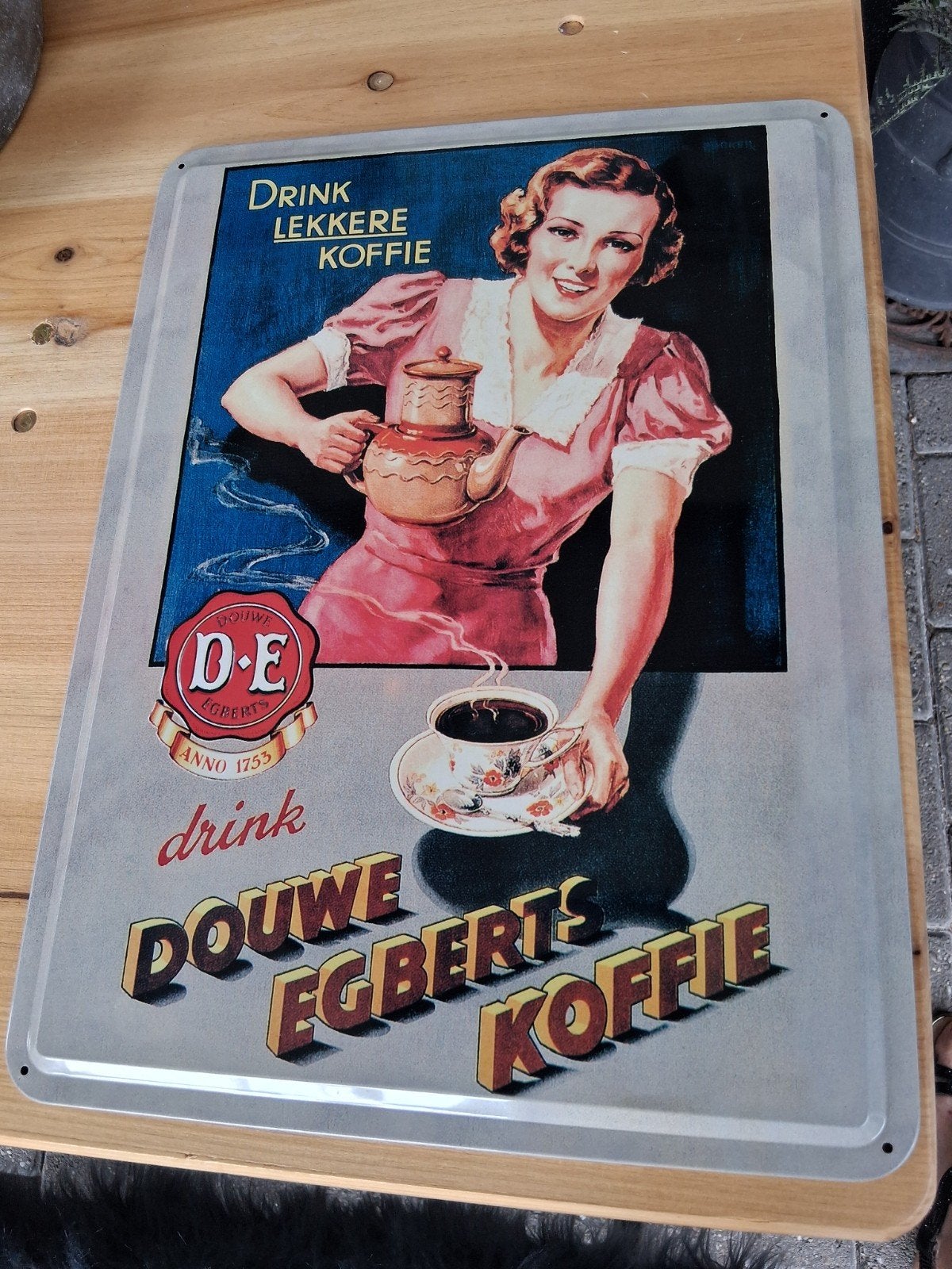 Douwe Egberts Reclameborden - Set van 2, Ophalen, Reclamebord