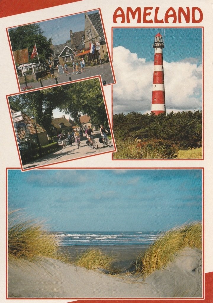 AMELAND Centrum Vuurtoren Strand, Verzenden, 1980 tot heden, Gelopen, Waddeneilanden