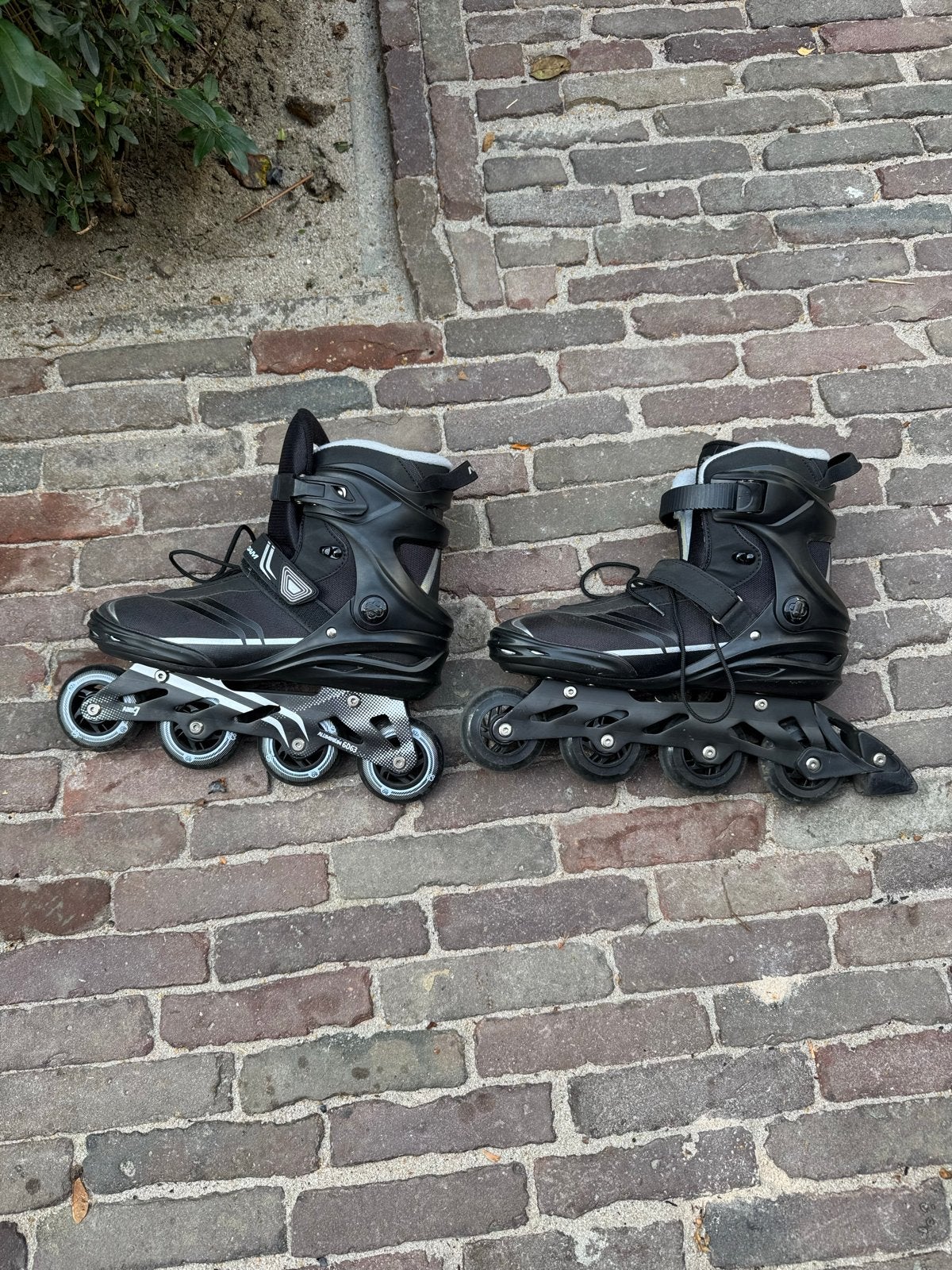 Zwarte inline skates (Nijdam) - Maat 44, Overige merken, Gebruikt, Heren, Ophalen of Verzenden