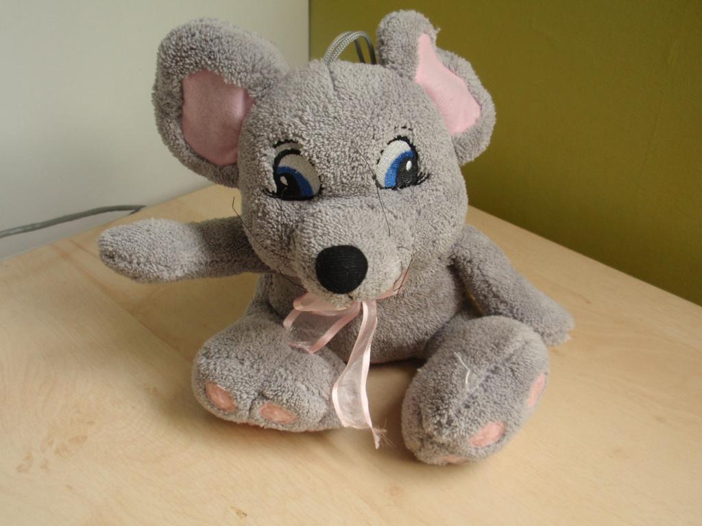 Knuffel Muis, Muis, Grijs, Ophalen of Verzenden, Zo goed als nieuw