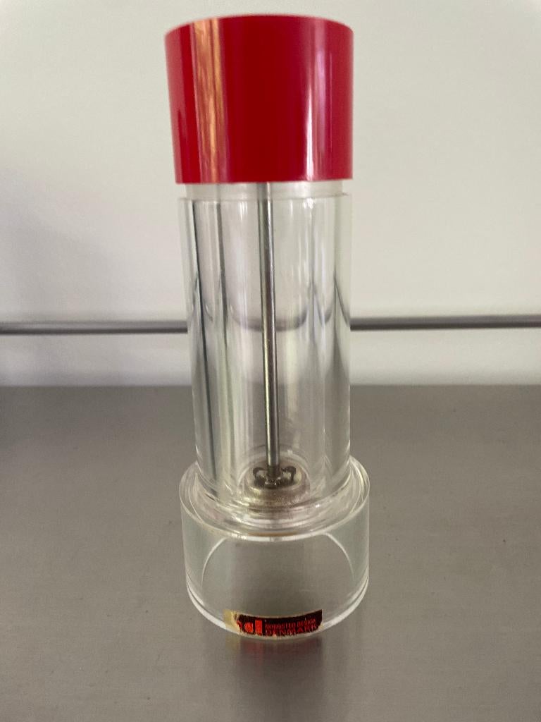 Nordsted Denemarken vintage pepper grinder perspex 70s, Verzenden, Kunststof, Meerkleurig, Overige merken
