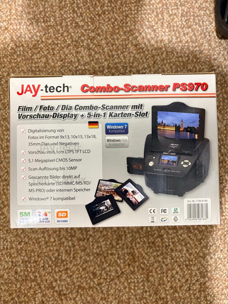 JAY-tech Combo-Scanner PS970 Film/Foto/Dia Scanner, Computers en Software, Scanners, Nieuw, Fotoscanner, Windows, Ophalen of Verzenden