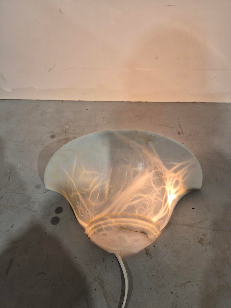 Vintage albast wandlamp klassiek. , Ophalen of Verzenden