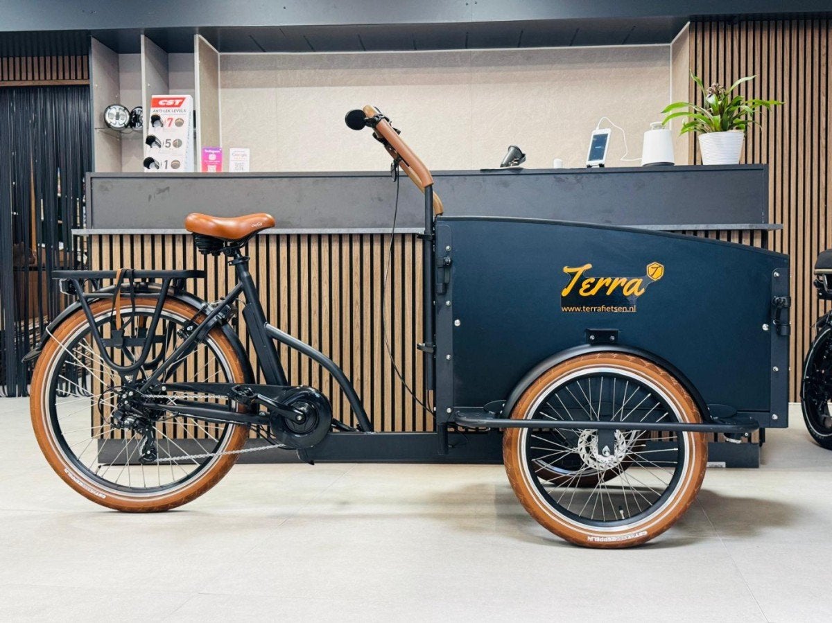 Terra Elektrische Bakfiets Zo goed als nieuw Bruin, Gebruikt, -, -, Elektrisch