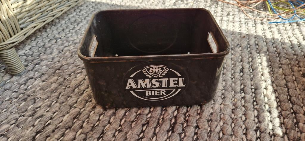IJzeren Amstel Bier bakje - Decoratief of voor BBQ, Ophalen of Verzenden, Reclamebord, Plaat of Schild, Amstel