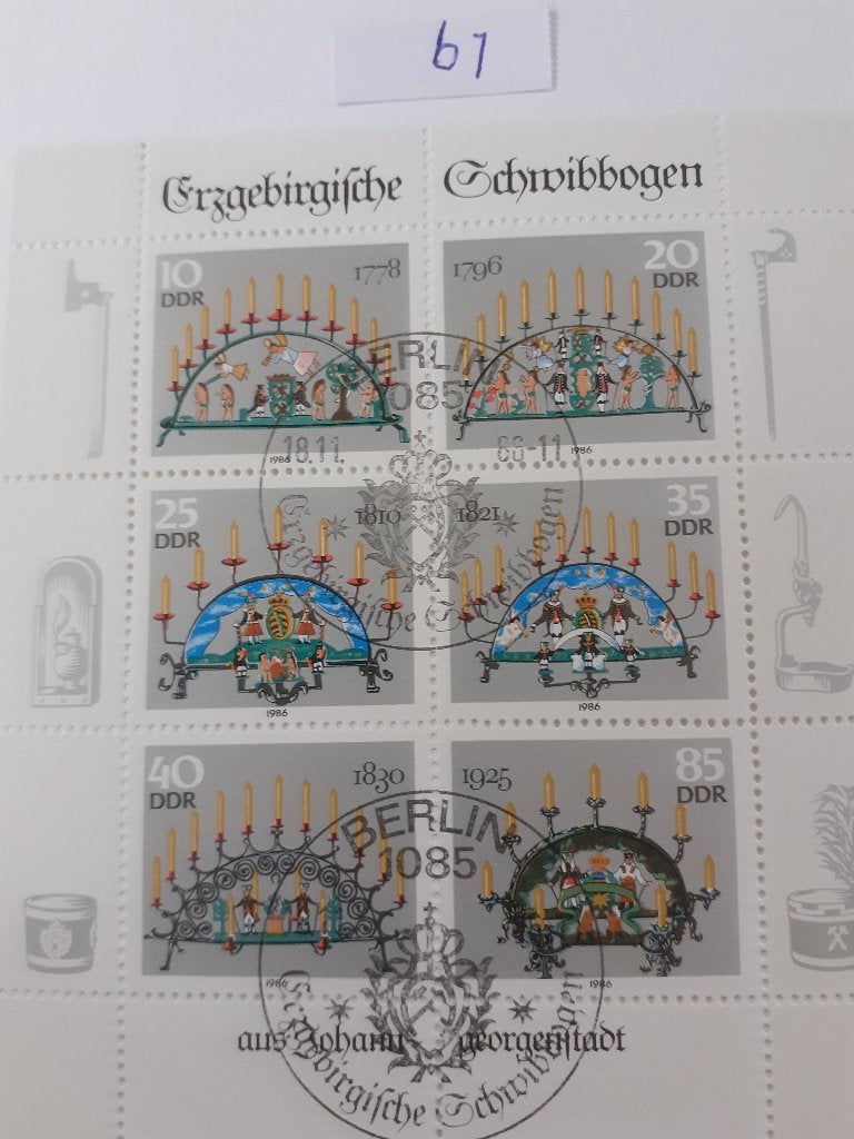 DDR, Postzegels en Munten, Verzenden, Overige landen, Gestempeld
