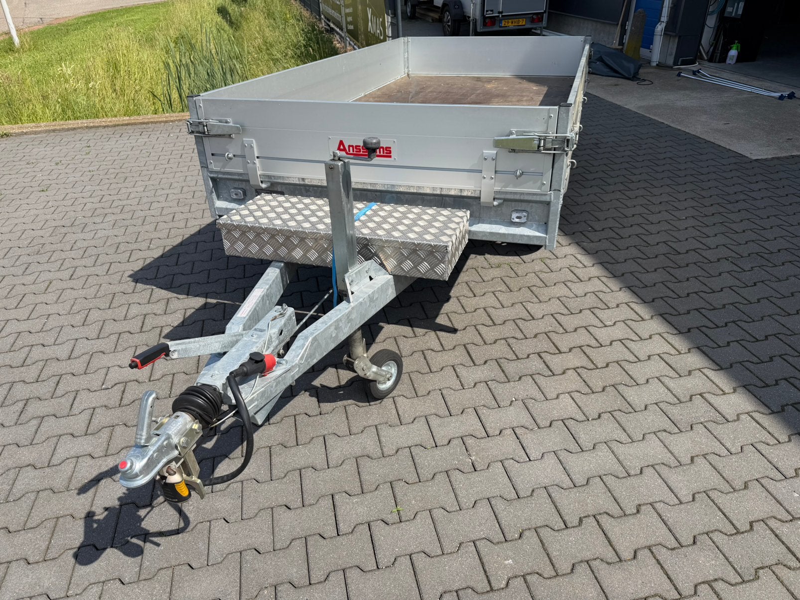 Nette plateau aanhanger 300x160cm 2000kg, Ophalen, Gebruikt