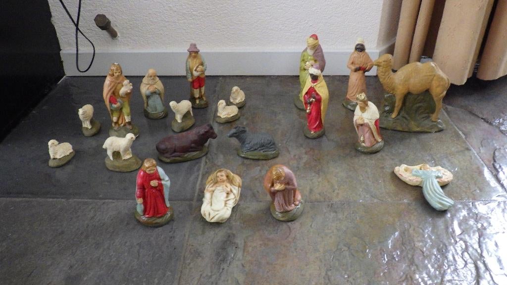 prachtige oude kerststal, Ophalen of Verzenden, Gebruikt