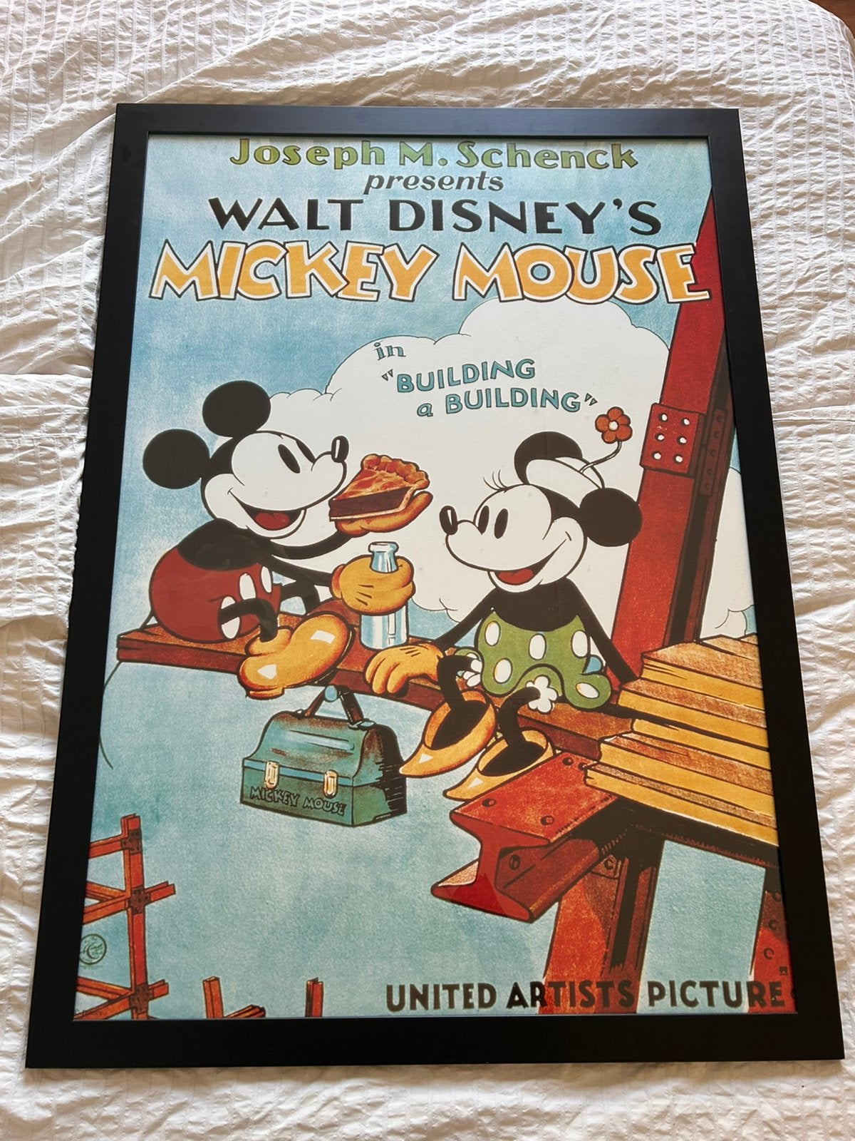 Vintage poster ingelijst, Huis en Inrichting, Ophalen, Gebruikt, Minder dan 50 cm, Foto of Poster
