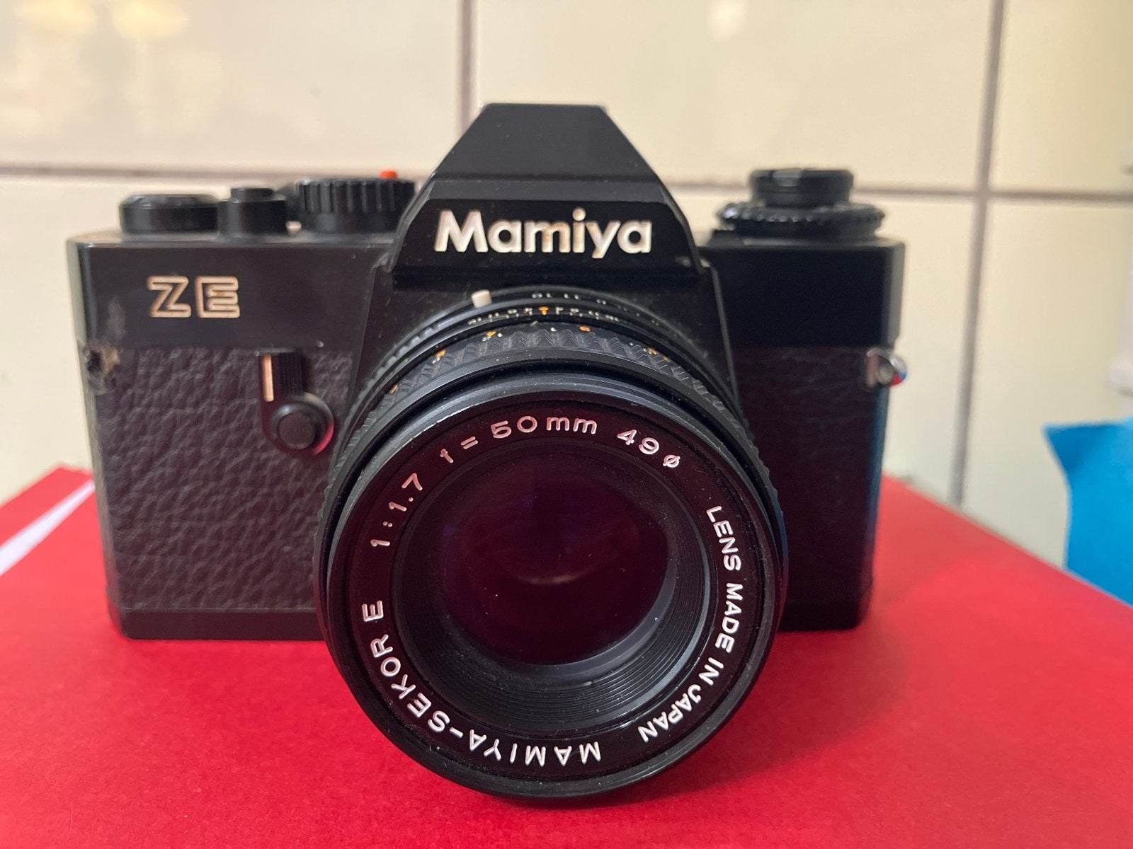 Mamiya ZE fotocamera - 50mm 1,7, Audio, Tv en Foto, Fotocamera's Analoog, Ophalen of Verzenden, Niet werkend, Spiegelreflex, Overige Merken