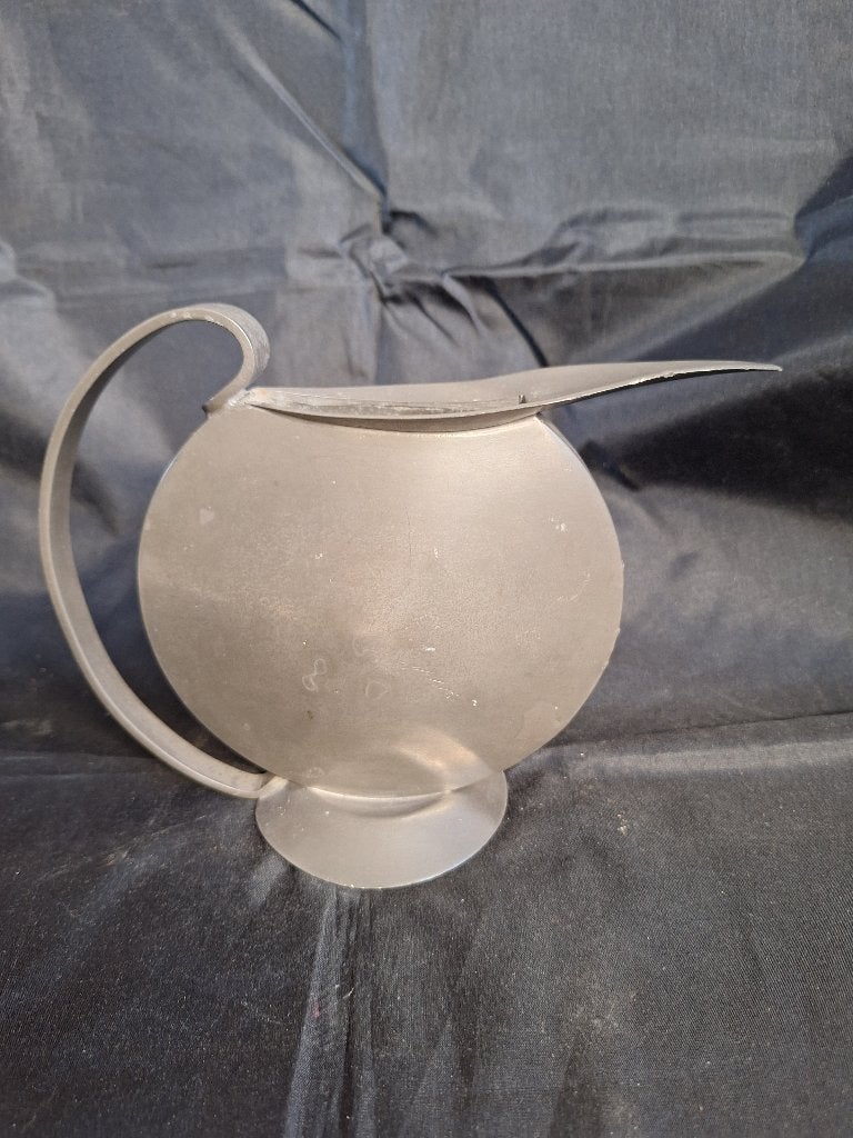 Art Deco Zinken Kruik met Rond Lichaam, Antiek en Kunst, Antiek | Tin, Ophalen