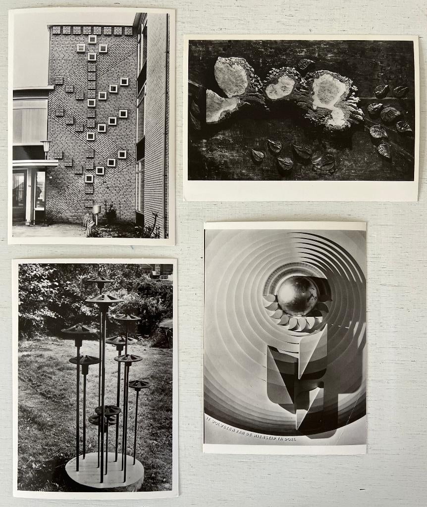 4 x werk van Meinte Walta op ansichtkaart, Verzamelen, Ansichtkaarten | Themakaarten, Ongelopen, 1960 tot 1980, Ophalen of Verzenden
