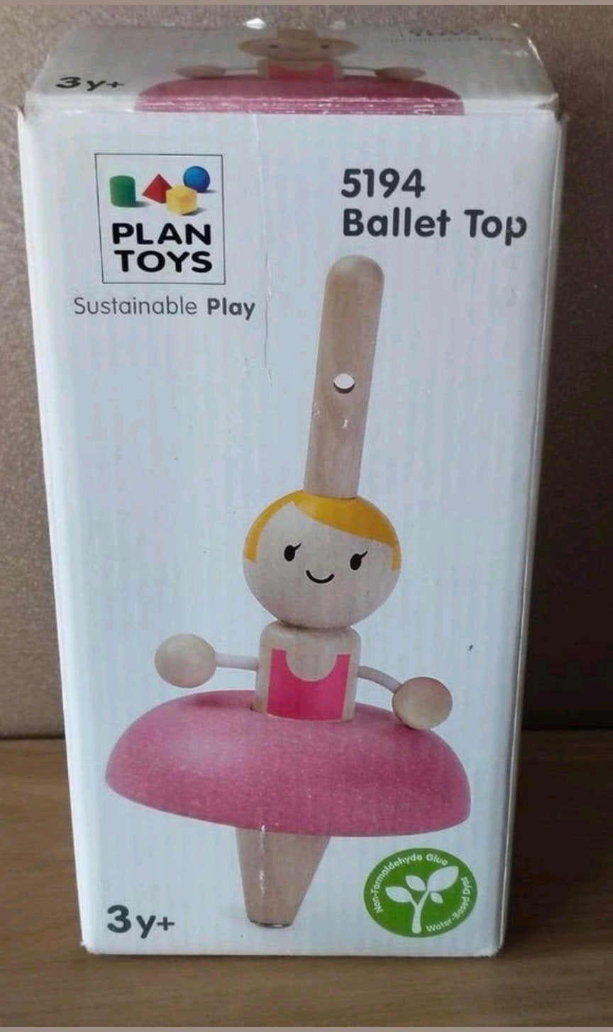 Ballerina tol PlanToys Ballet Top Duurzaam Houten Speelgoed, Verzenden, Nieuw