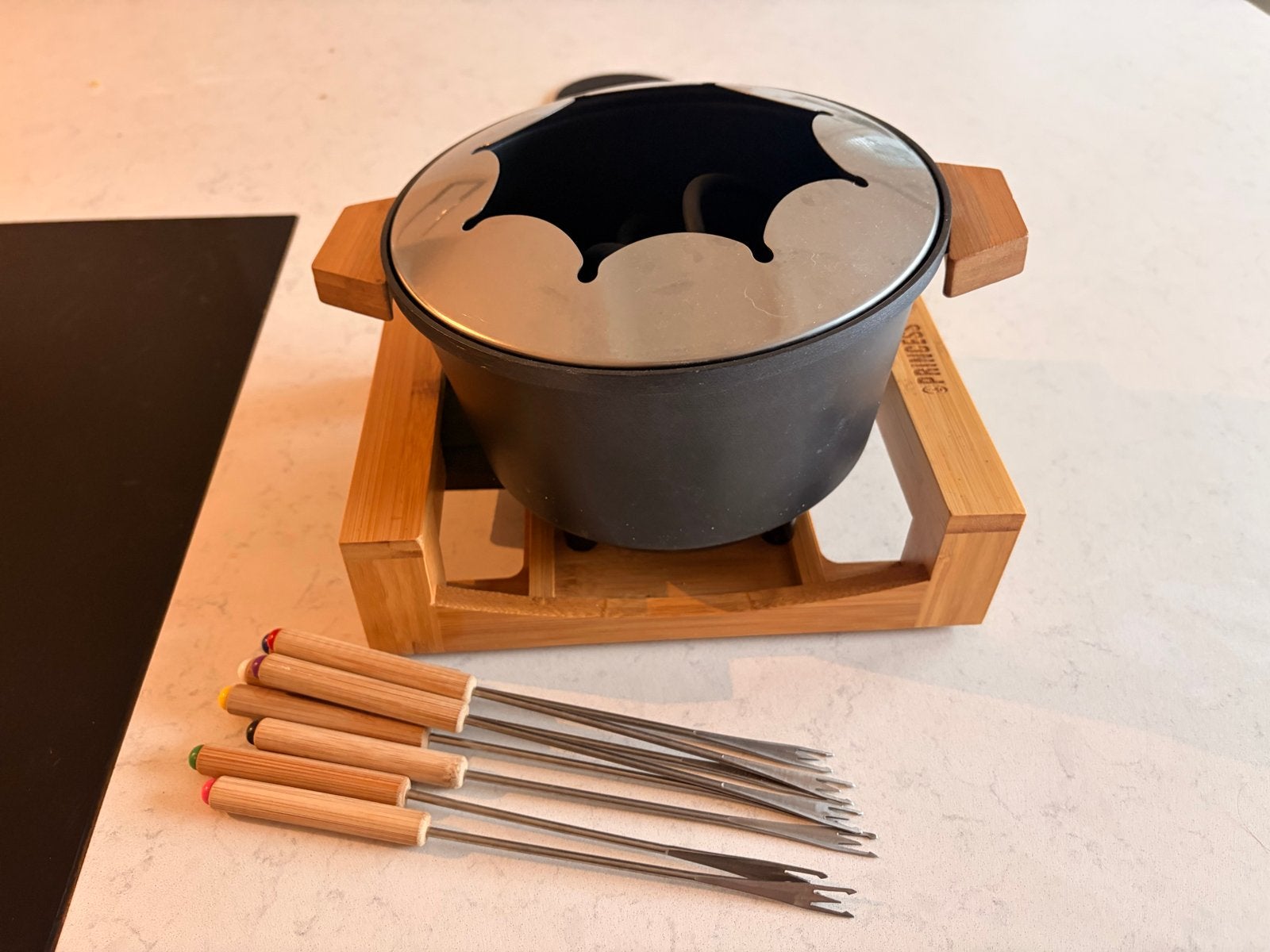 Princess Fondueset - Kaas of Chocolade - Compleet & Werkend, Witgoed en Apparatuur, Ophalen, Zo goed als nieuw, Elektrisch, Fondueset