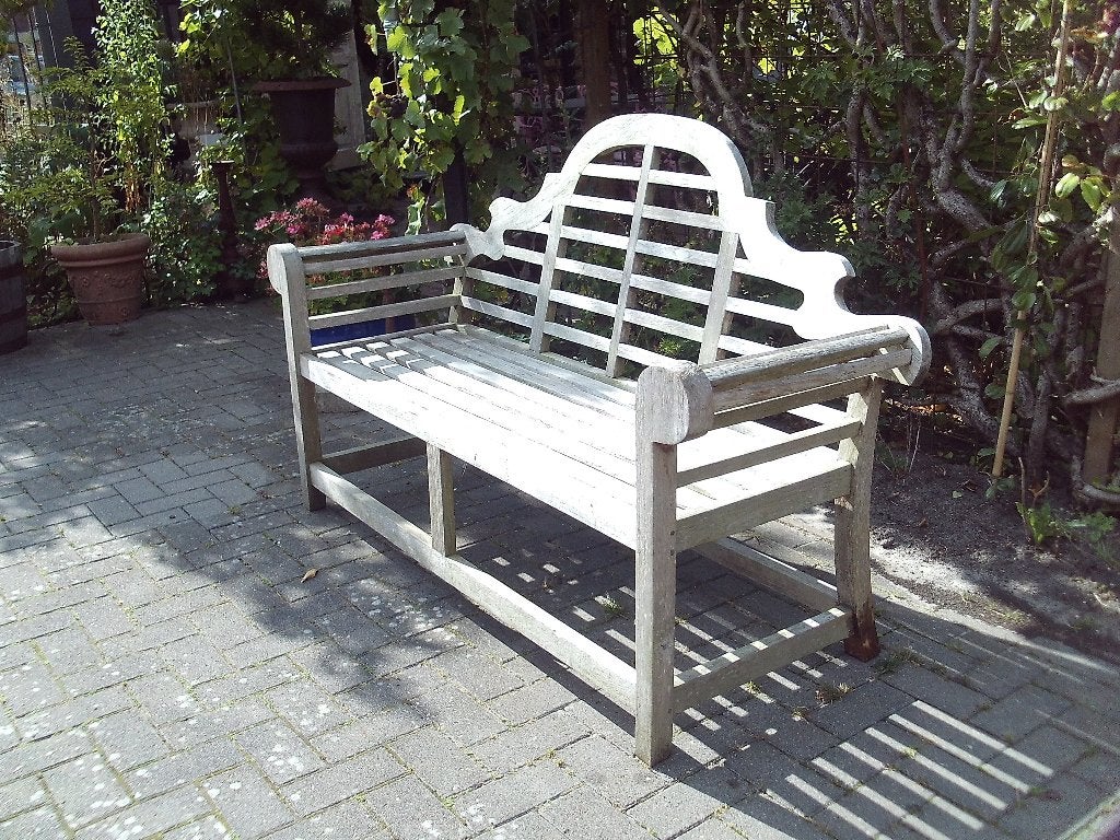 Teak Houten Tuinbank - 168 cm breed, Ophalen, Gebruikt, Teakhout