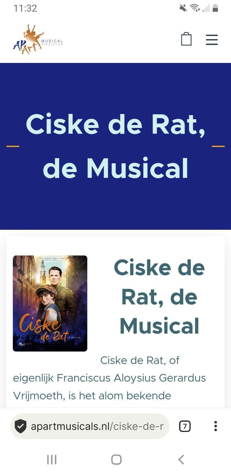 musical kaartje, zondagmiddag 14.00 Ciske de rat, Eén persoon, Overige soorten